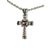 Forever Silver Plated Birthstone Cross Necklace 12 Options14001-JUN